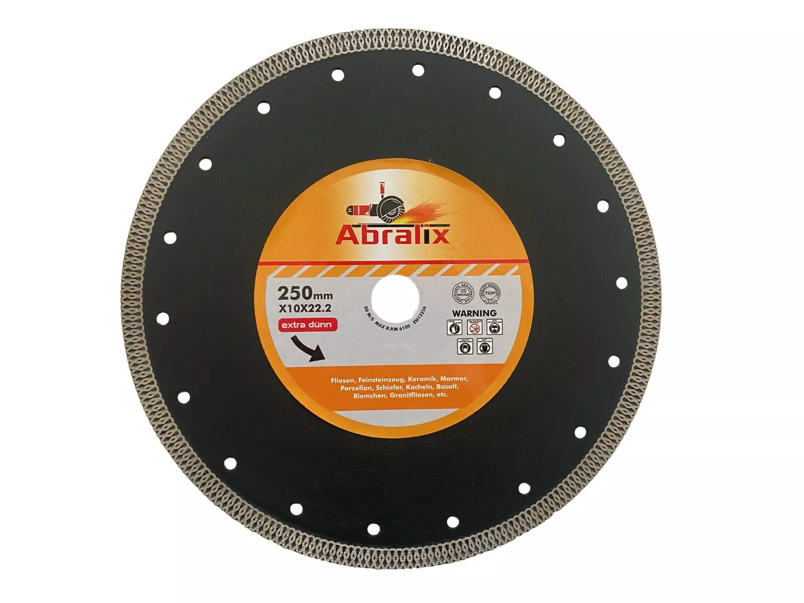 Diamanttrennscheibe Turbo Mesh Ø250mm für Fliesen