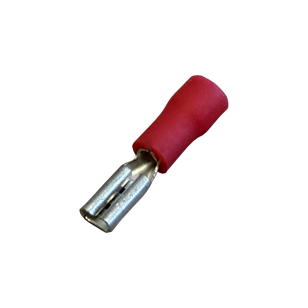 Flachstecker Hülse weiblich teilisoliert - 2,8mm - rot