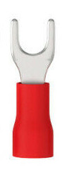 Gabelkabelschuh isoliert - M4 - 0,5-1,5mm² - rot
