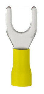 Gabelkabelschuh isoliert - M8 - 4-6mm² - gelb