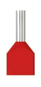 Aderendhülsen zweiadrig 2x1mm² - 8mm - rot