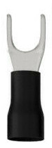 Gabelkabelschuh isoliert - M5 - 2,5-4mm² - schwarz