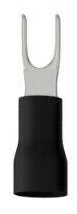 Gabelkabelschuh isoliert - M3 - 2,5-4mm² - schwarz