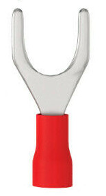 Gabelkabelschuh isoliert - M8 - 0,5-1,5mm² - rot