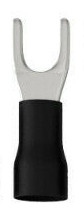 Gabelkabelschuh isoliert - M4 - 2,5-4mm² - schwarz