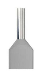 Aderendhülsen zweiadrig 2x0,5mm² - 8mm - weiß