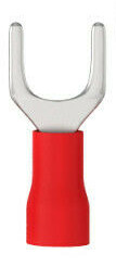 Gabelkabelschuh isoliert - M6 - 0,5-1,5mm² - rot