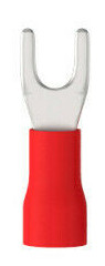 Gabelkabelschuh isoliert - M3 - 0,5-1,5mm² - rot
