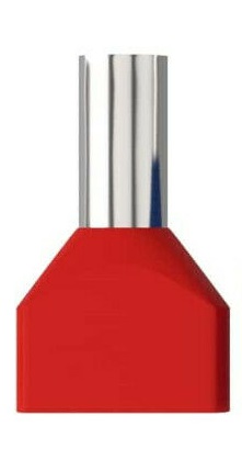 Aderendhülsen zweiadrig 2x10mm² - 14mm - rot
