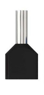 Aderendhülsen zweiadrig 2x1,5mm² - 8mm - schwarz