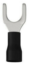 Gabelkabelschuh isoliert - M6 - 2,5-4mm² - schwarz
